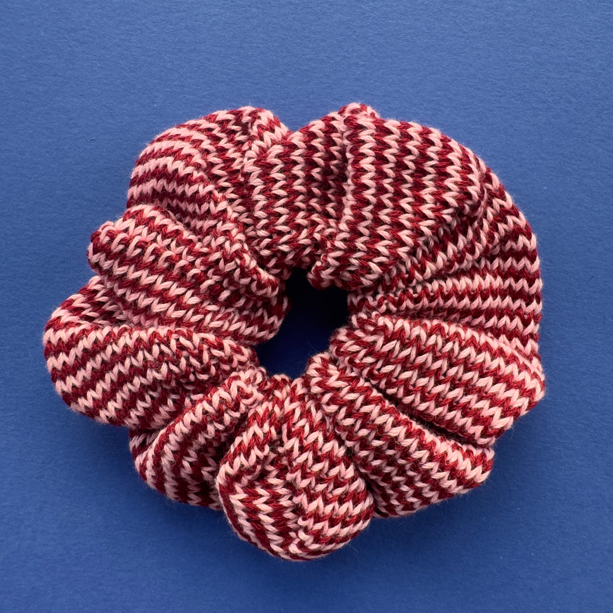 Striped Cotton Knitted Scrunchie