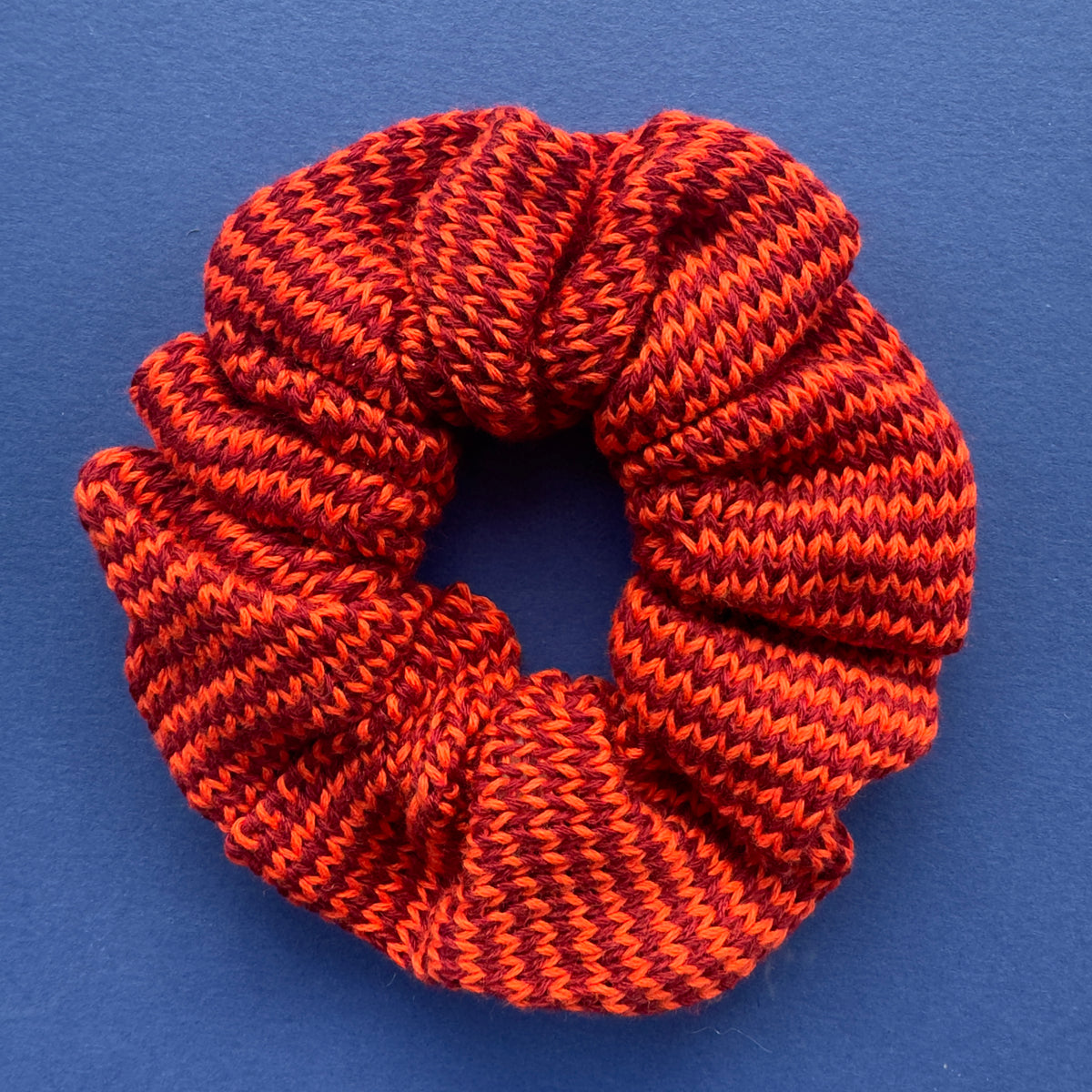 Striped Cotton Knitted Scrunchie