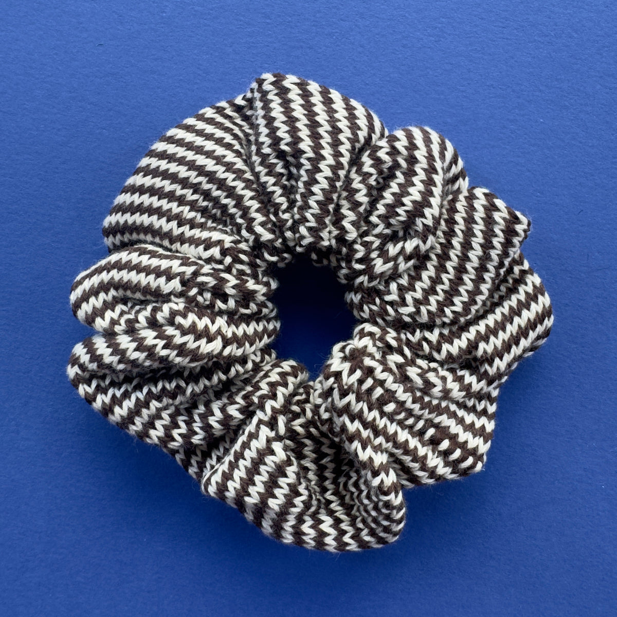 Striped Cotton Knitted Scrunchie