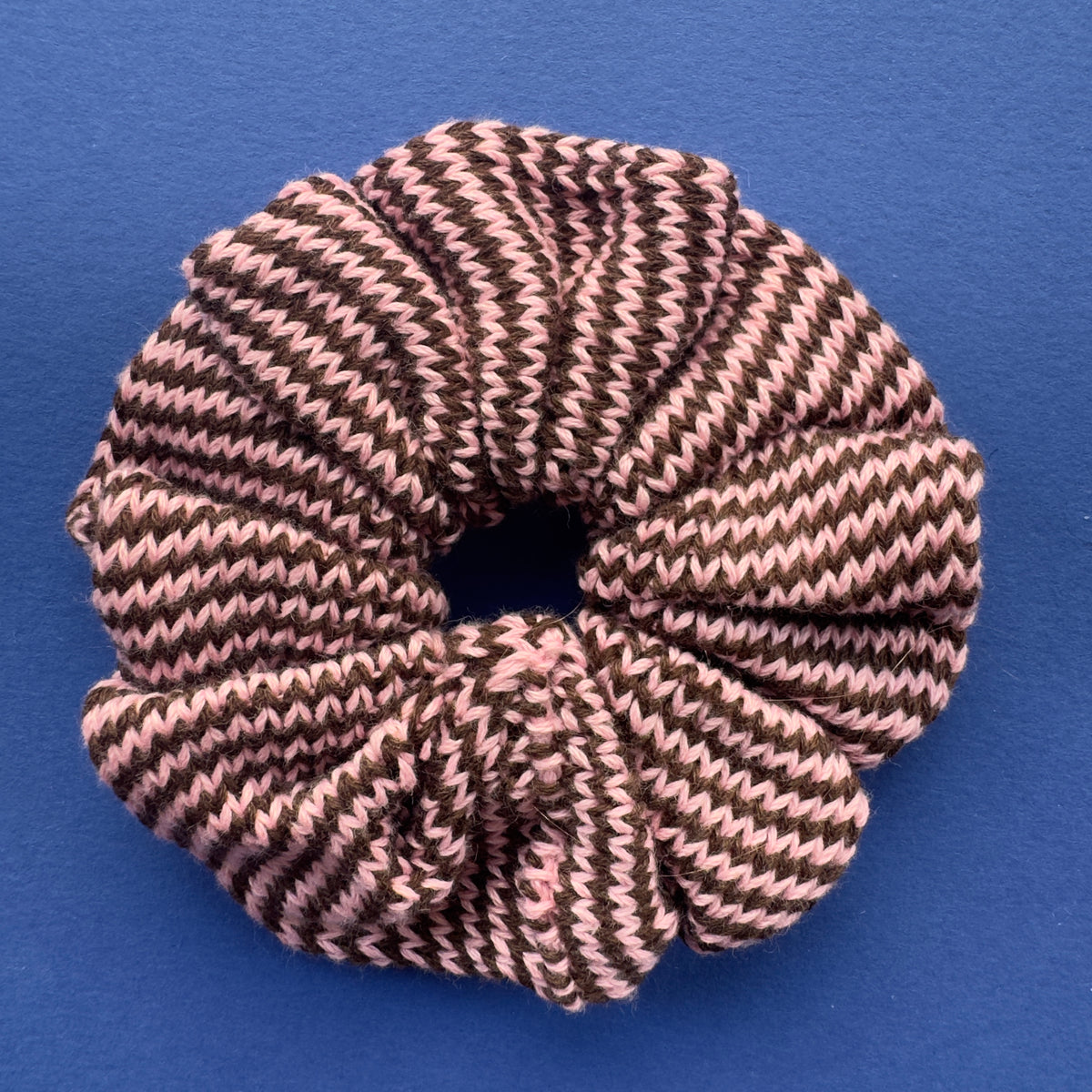 Striped Cotton Knitted Scrunchie
