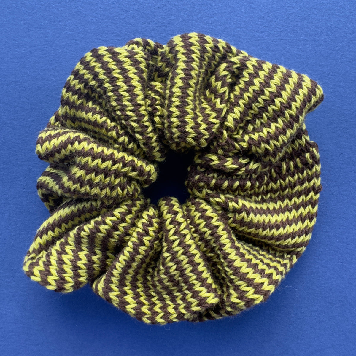 Striped Cotton Knitted Scrunchie