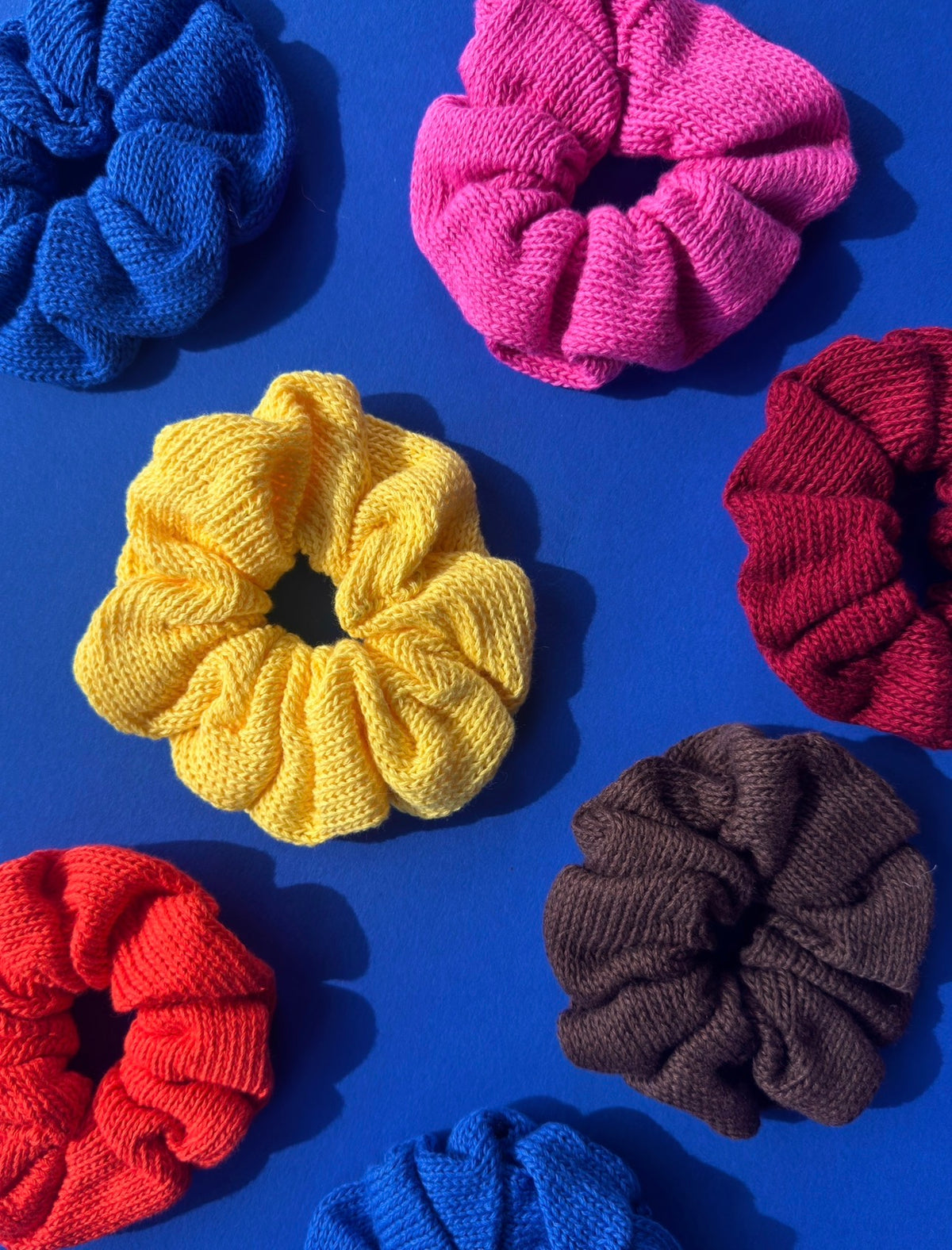 Knitted Cotton Scrunchie- Plain