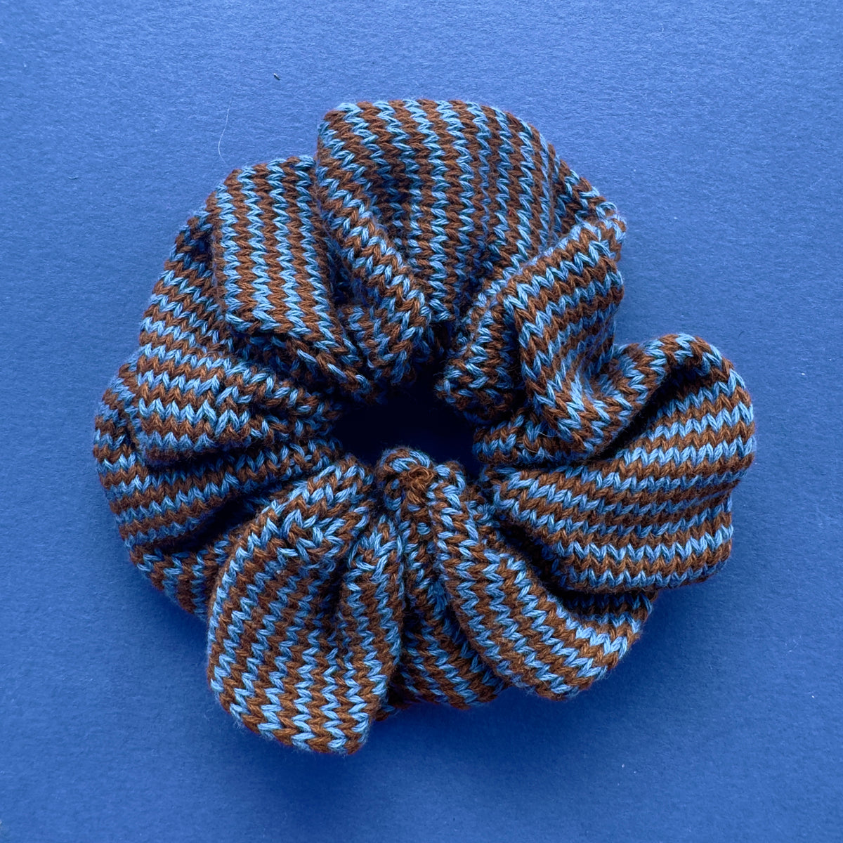 Striped Cotton Knitted Scrunchie