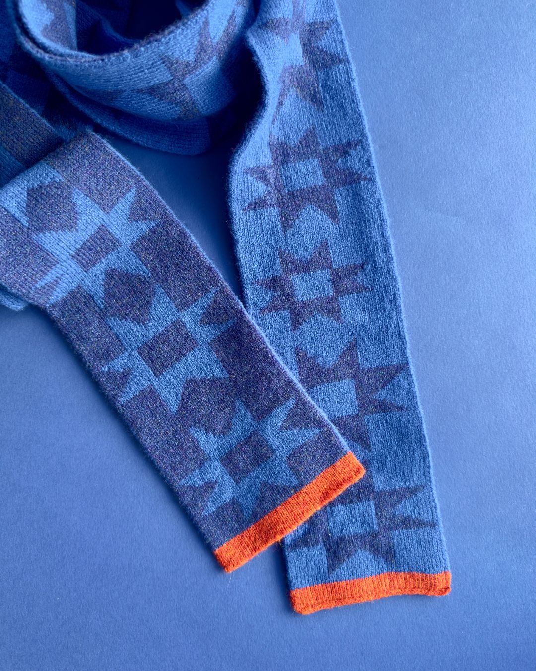 Reversible Patchwork Star Skinny Scarf