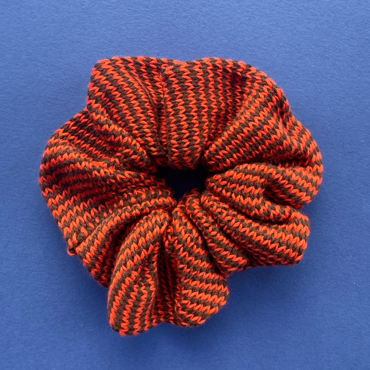 Striped Cotton Knitted Scrunchie