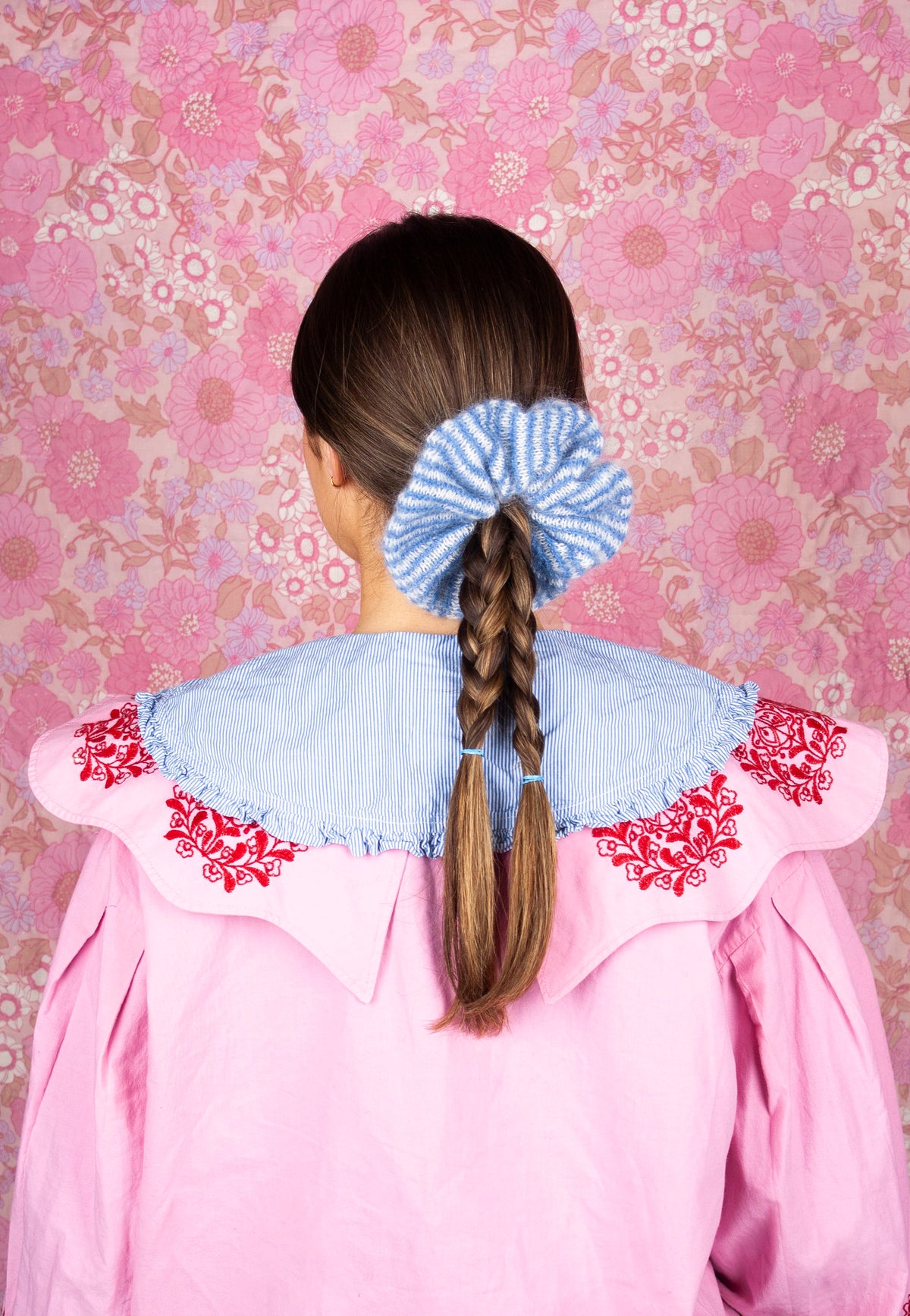 Knitted Soft Mohair Style Scrunchies