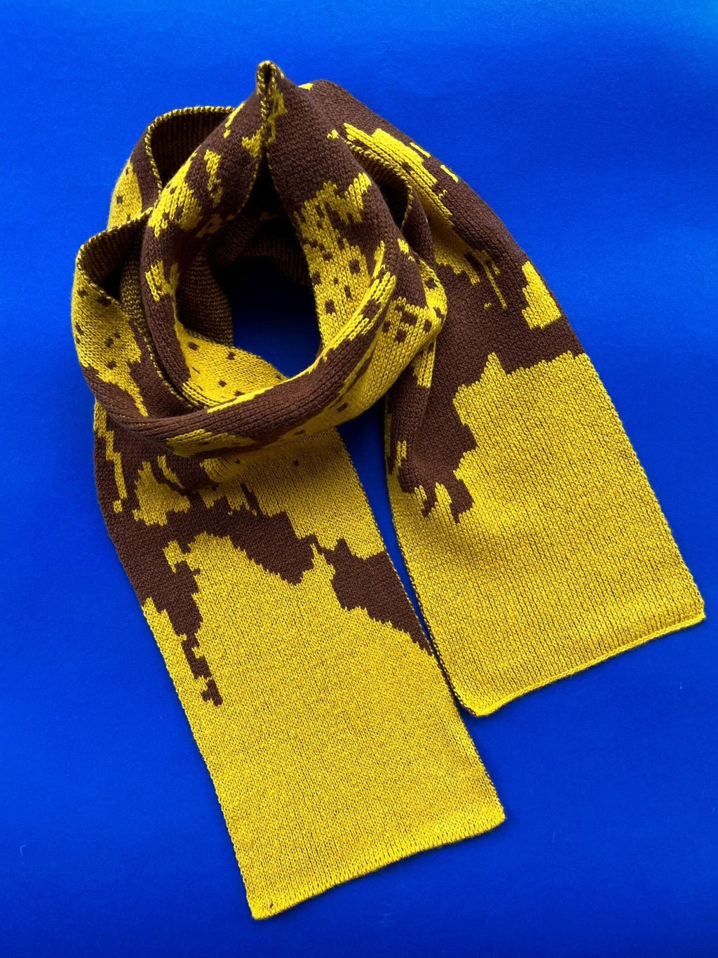 Lambswool Knitted Abstract Scarf