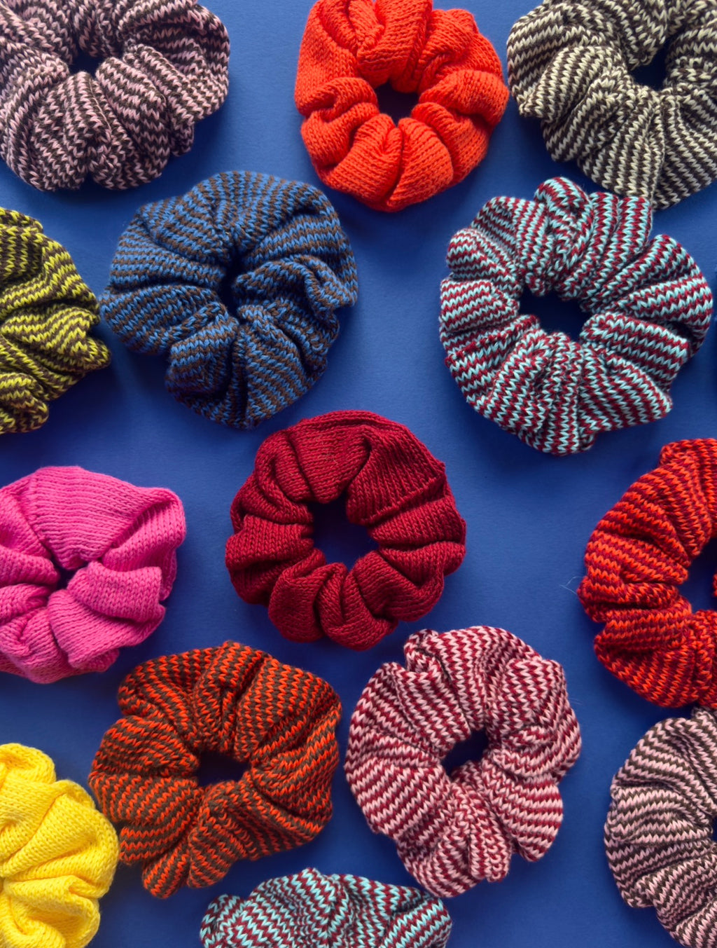 Knitted Cotton Scrunchie- Plain