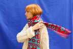Reversible Patchwork Knitted Lambswool Scarf