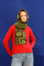 Reversible Patchwork Knitted Lambswool Scarf