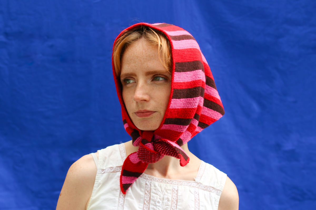 Striped Lambswool Triangle Scarf