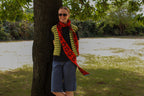Reversible Patchwork Star Skinny Scarf