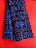 Reversible Patchwork Knitted Lambswool Scarf