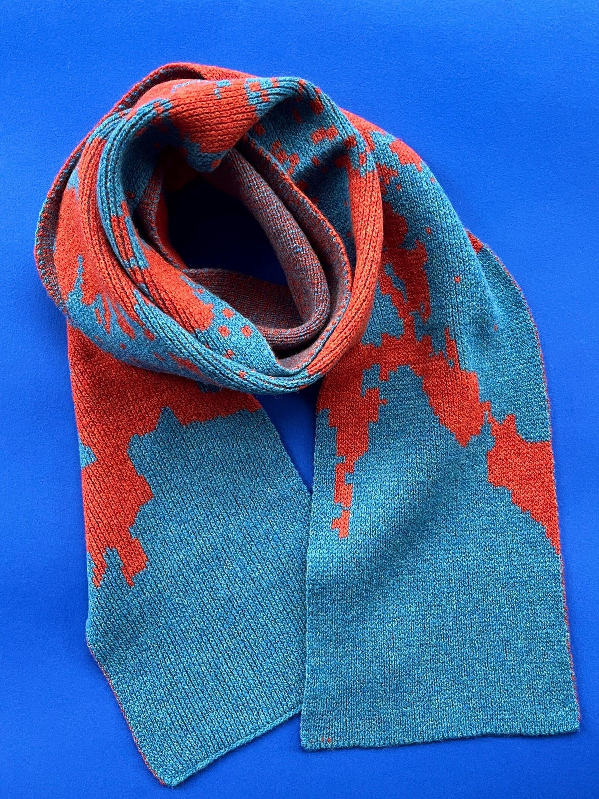 Lambswool Knitted Abstract Scarf