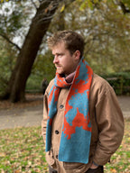 Lambswool Knitted Abstract Scarf