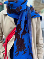 Lambswool Knitted Abstract Scarf