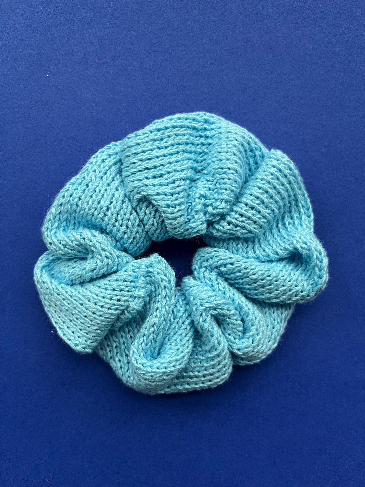 Knitted Cotton Scrunchie- Plain