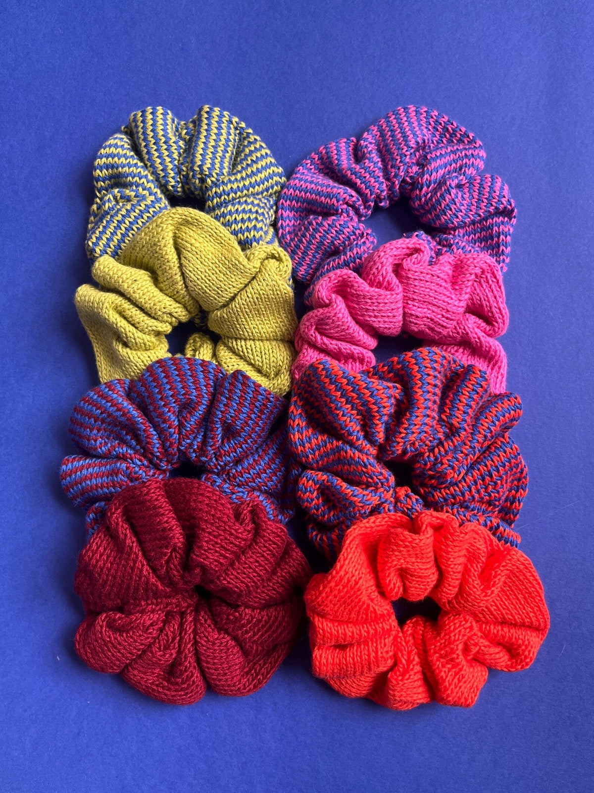 Striped Cotton Knitted Scrunchie