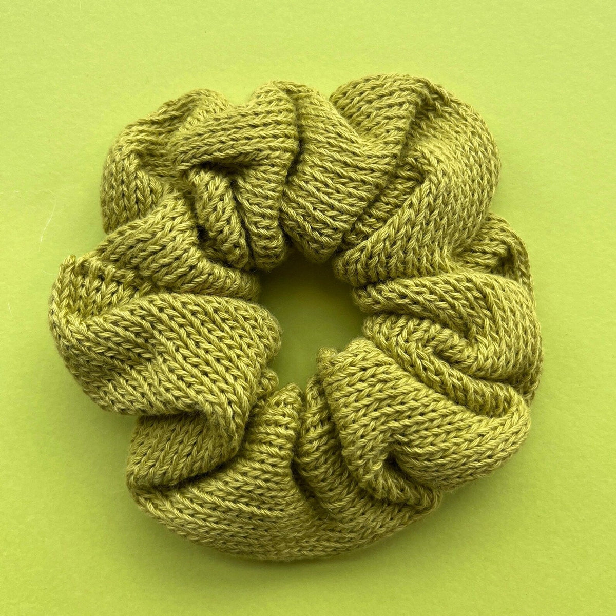 Knitted Cotton Scrunchie- Plain