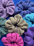 Striped Cotton Knitted Scrunchie