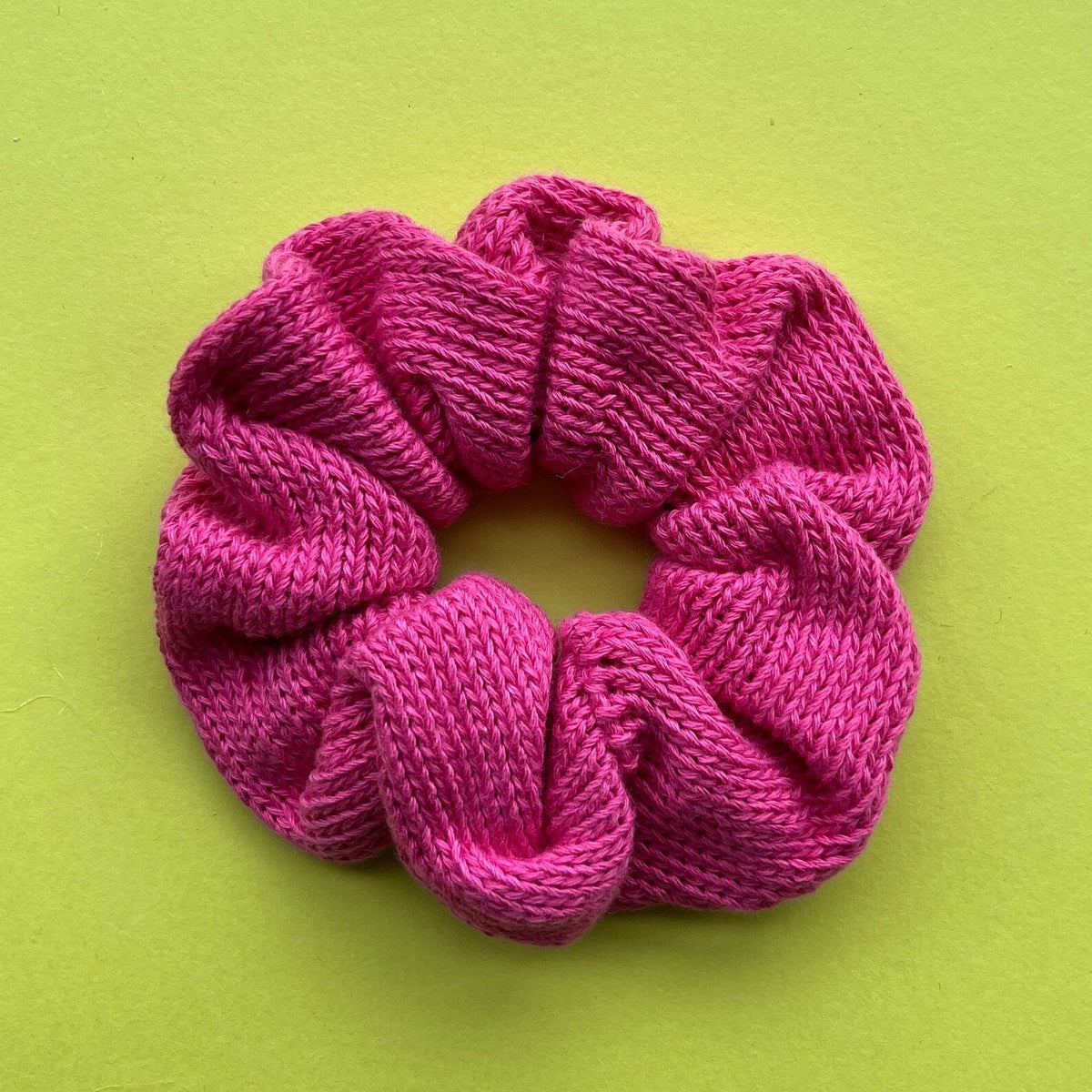 Knitted Cotton Scrunchie- Plain