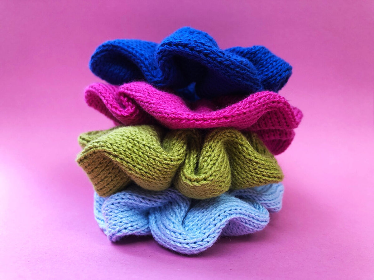 Knitted Cotton Scrunchie- Plain