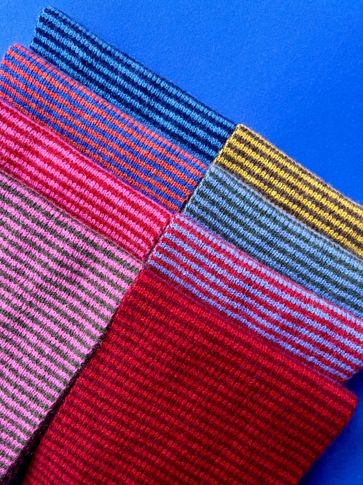 Fine Stripe Lambswool Knitted Neckerchief