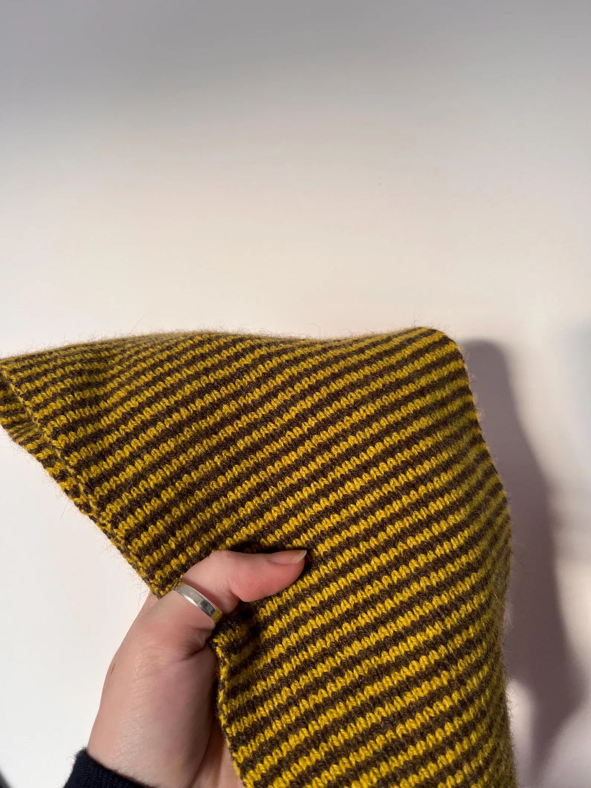 Fine Stripe Lambswool Knitted Neckerchief