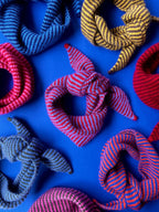 Fine Stripe Lambswool Knitted Neckerchief
