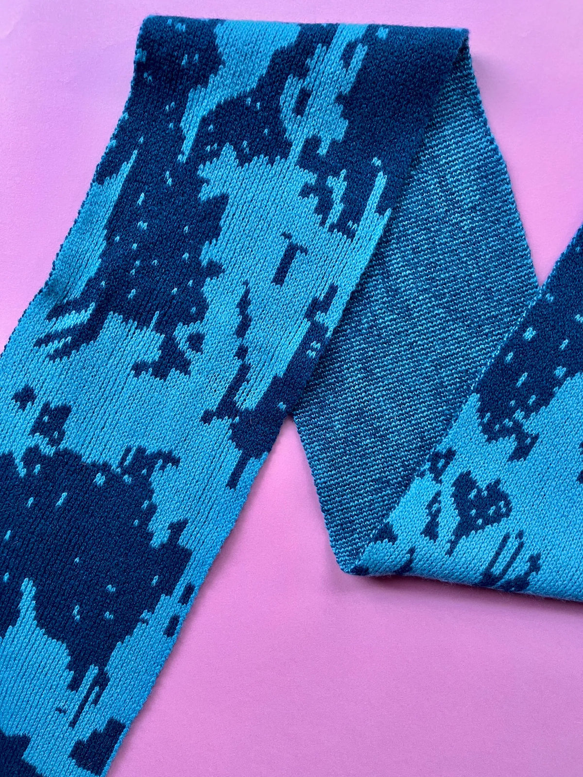 Lambswool Knitted Abstract Scarf