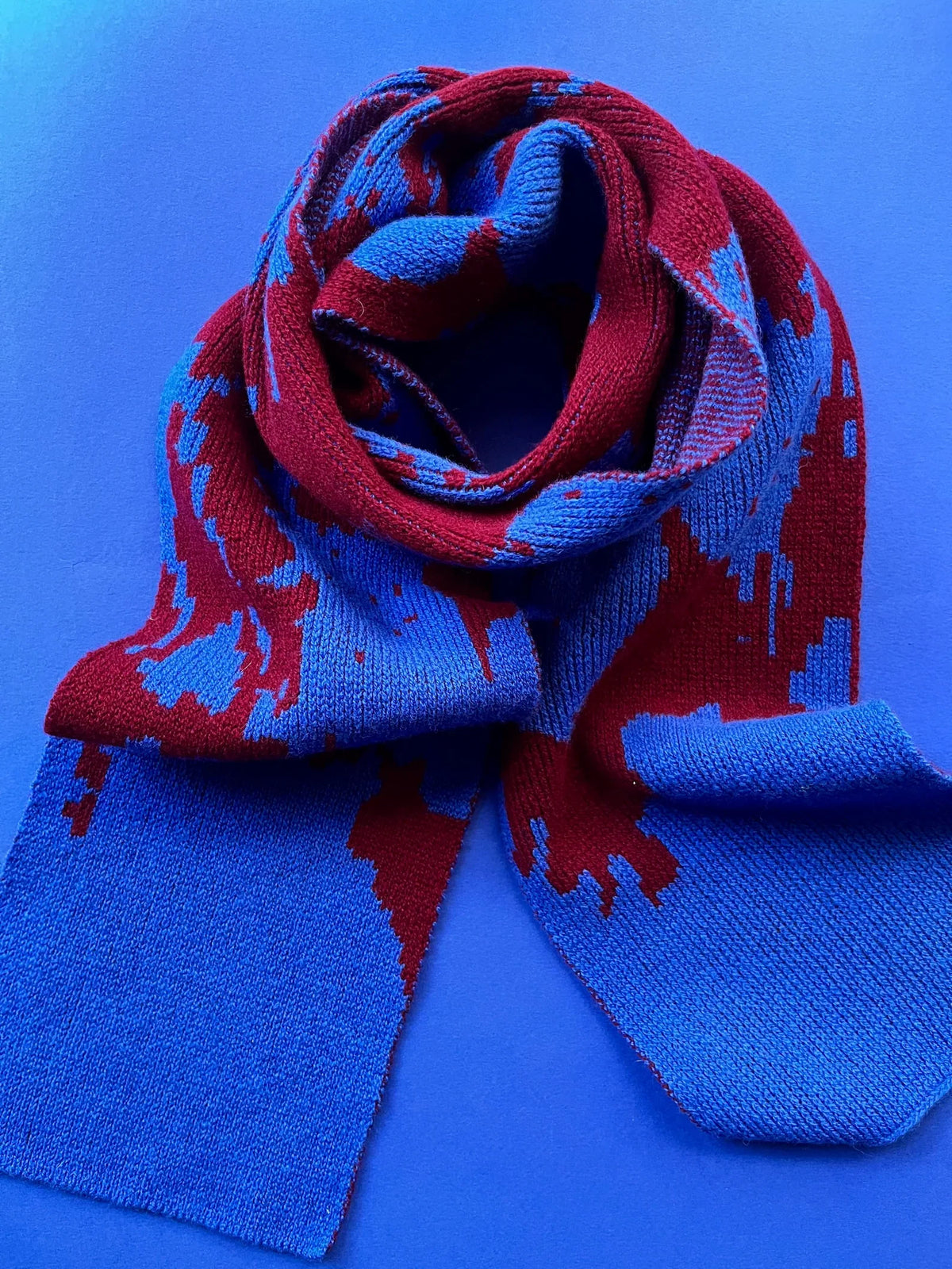 Lambswool Knitted Abstract Scarf